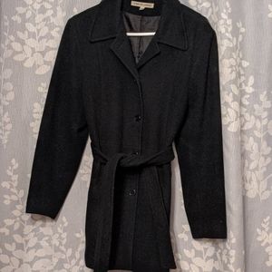 Women's black wool coat, sz m
